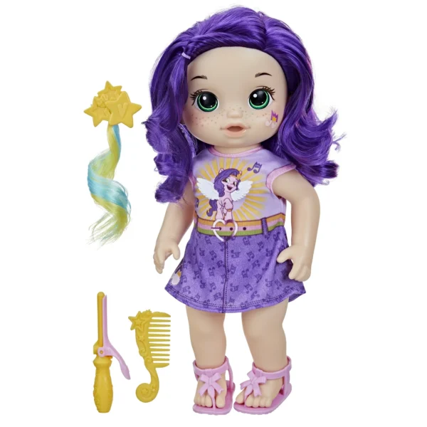 Baby Alive My Little Pony Baby Doll, Princess Pipp Petals, 12-Inch Baby Alive Doll Toy, Kids 3 and Up