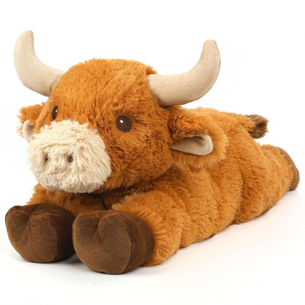 Cuckool Bull Stuffed Animals, Microwavable Stuffed Animals Adorable Fluffy Bull Plush for Warmth & Comfort, Heatable Coolable Lavender Scent Toys, Cute Soft Plushies Gift for...