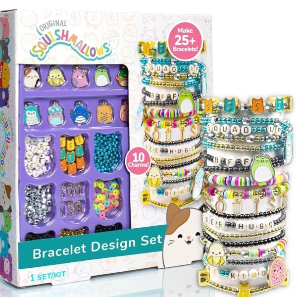 Squishmallows Original Bracelet Design Set, Cute & Friendship Bracelet Kit, Jewelry Making Kit, Charm Bracelet Making Kit, Beading & Jewelry Making, Friendship Bracelet Making Kit